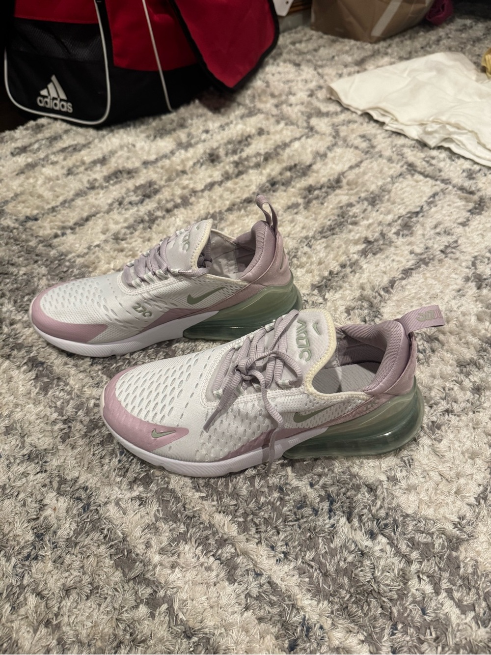 Nike Air Max 270 Women’s Sneakers — White & Pistachio/Frost Lilac